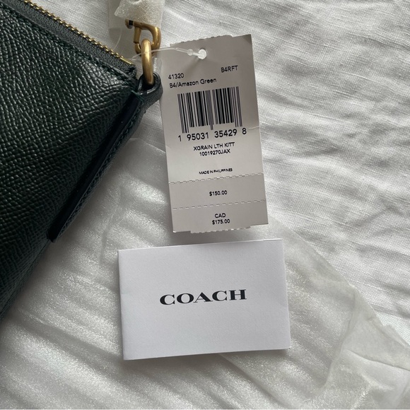 Coach Crossgrain Leather Kitt Amazon Green - Picture 7 of 9